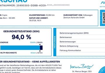 Cupra Born 52.900 km 22.890 &euro; Karlsruhe 76131