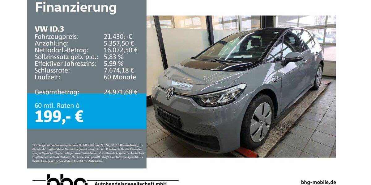VW ID.3 44.596 km 21.430 &euro; Ettlingen 76275
