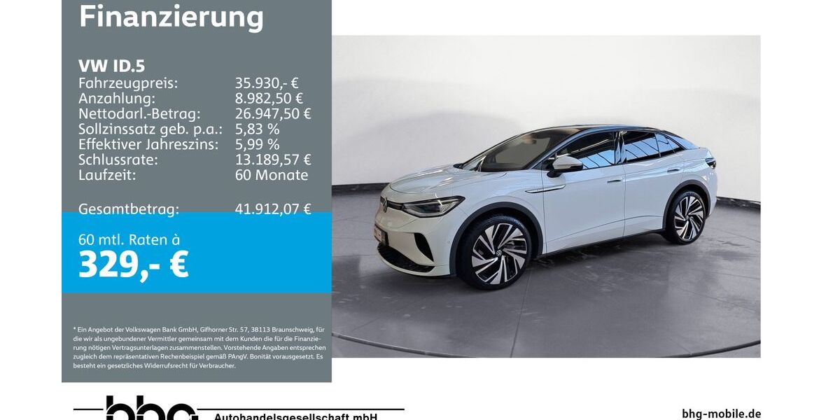 VW ID.5 27.355 km 33.890 &euro; Ettlingen 76275