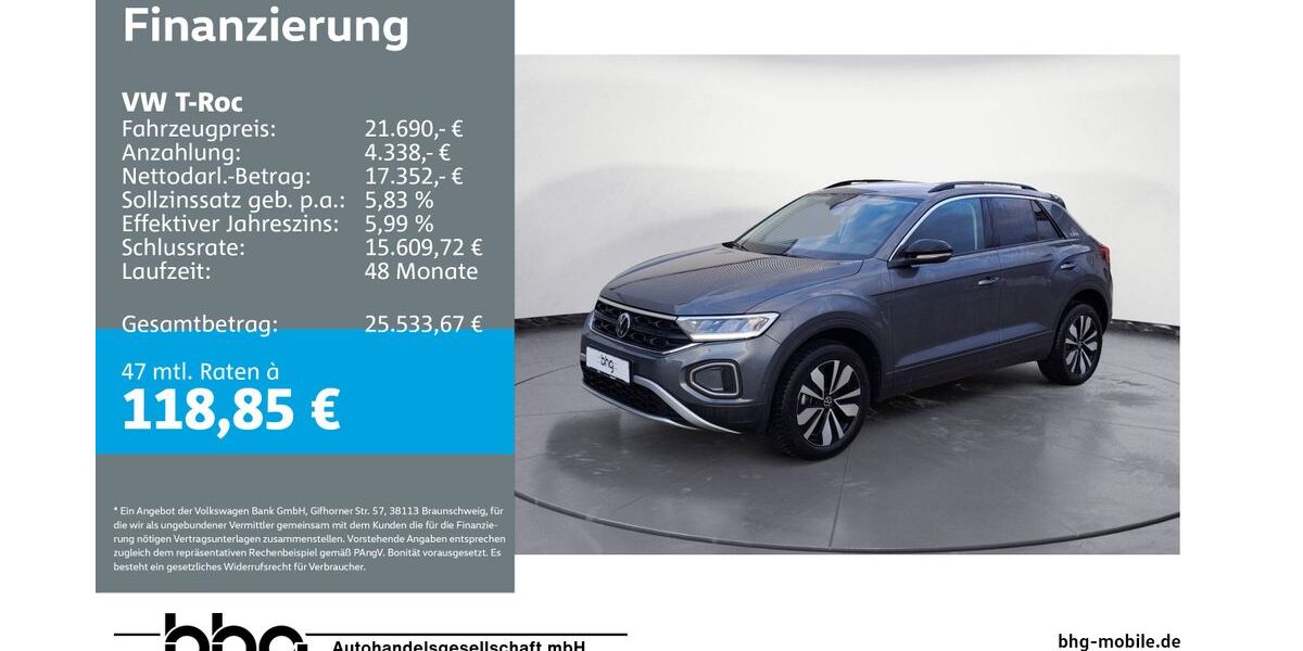 VW T-Roc 27.271 km 20.990 &euro; Durmersheim 76448