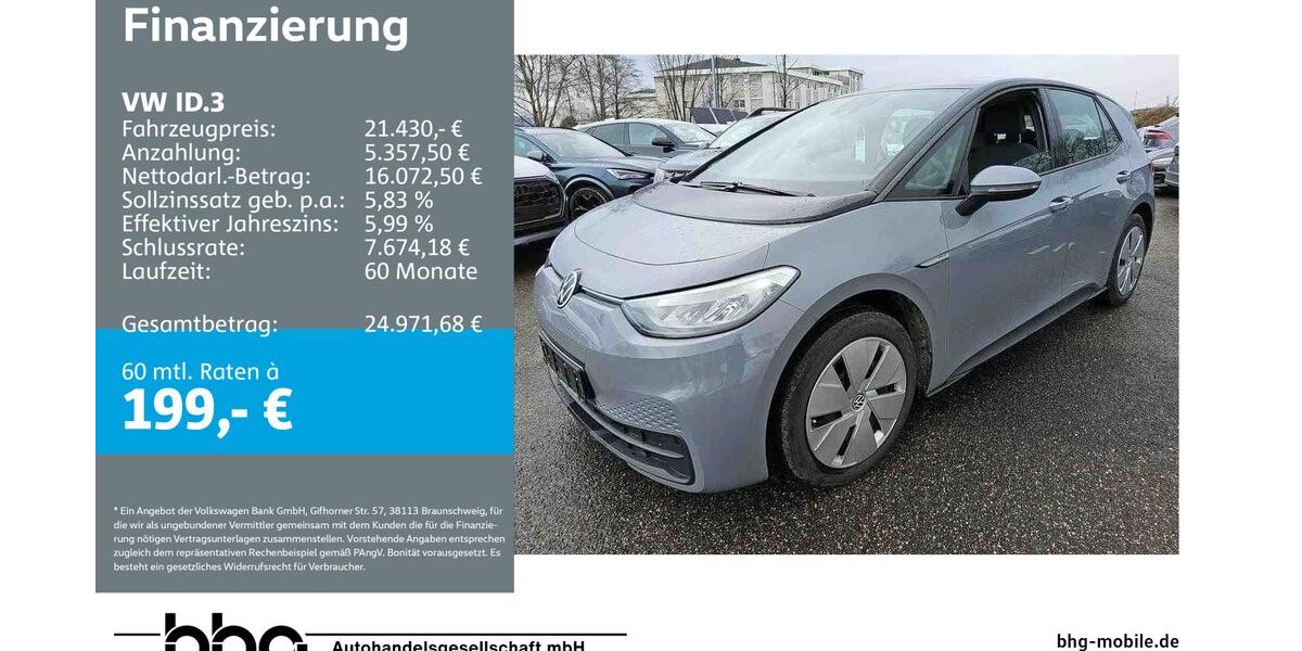 VW ID.3 28.974 km 21.430 &euro; Durmersheim 76448