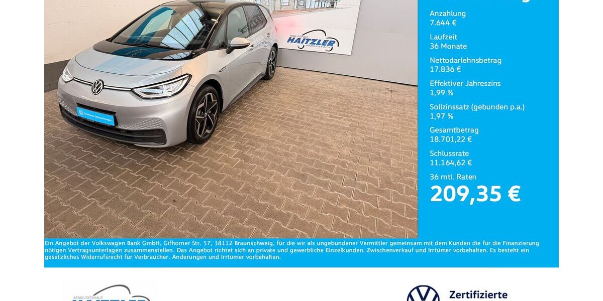 VW ID.3 24.550 km 25.480 &euro; Gernsbach 76593