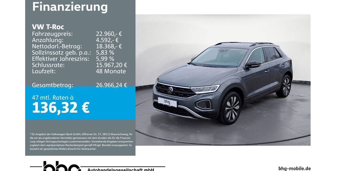 VW T-Roc 18.796 km 21.990 &euro; Durmersheim 76448